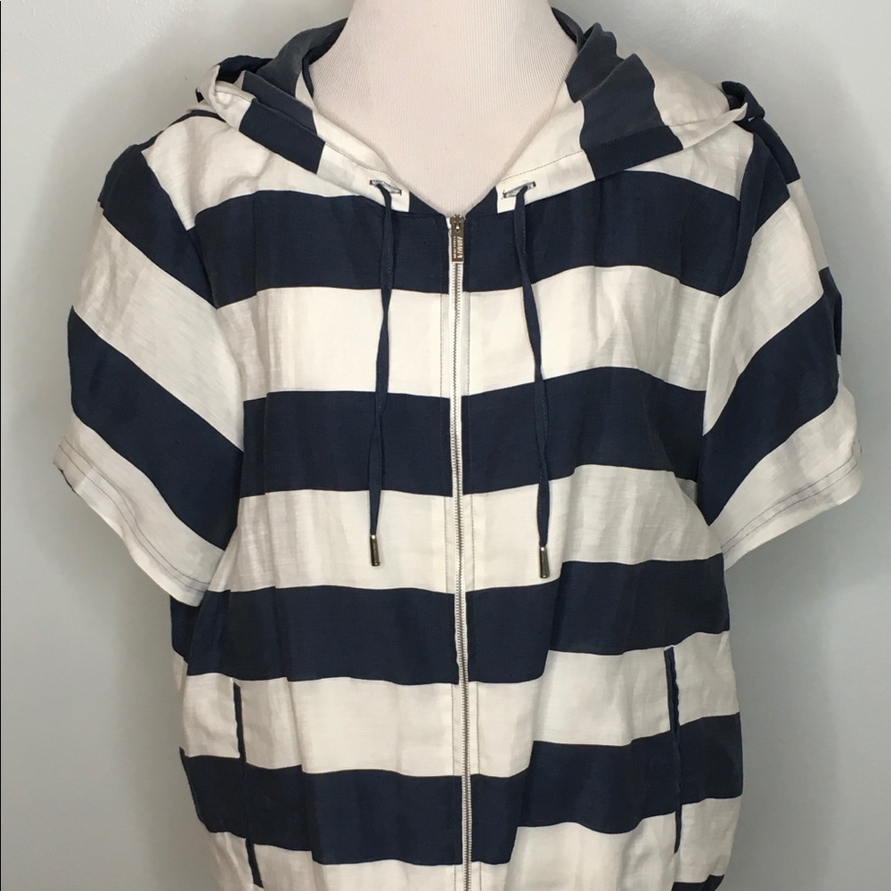 Armani Blue and White Stripped Jacket